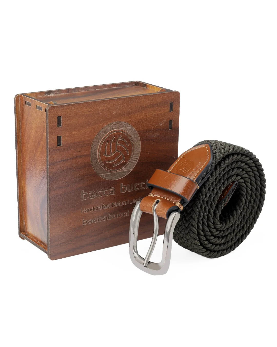 Bacca Bucci Men's Premium Elastic Braided Stretch Belt—Perfect for Golf, Casual, and Everyday Wear - Image 5