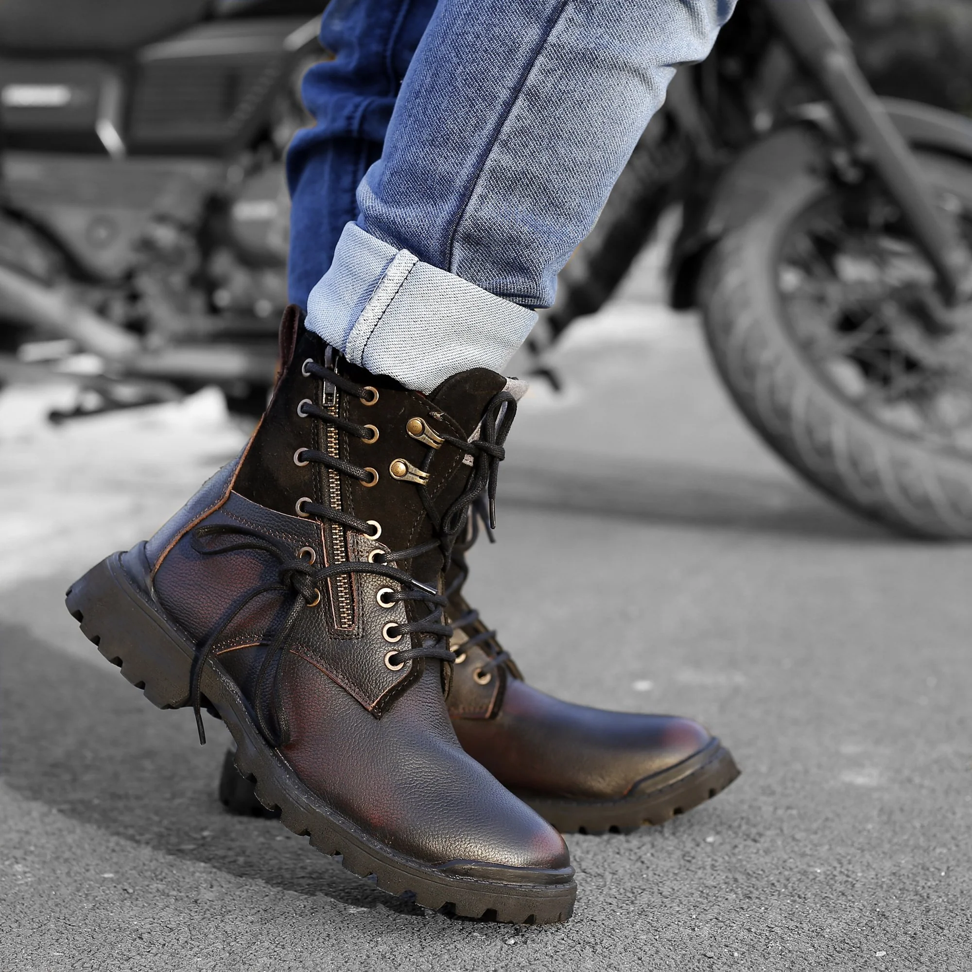Bacca Bucci Combat Boots - Image 3